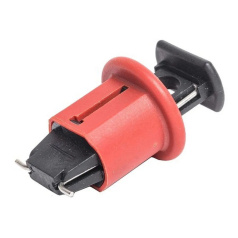 Блокиратор полюсных автоматов POS, нейлон и сталь, зажим наружу, ширина зажима 12 мм, красный [gwrD01]