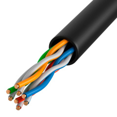 Кабель витая пара ITK U/UTP, категория 5E, 4х2х24AWG, LDPE, черный [LC3-C5E04-139]