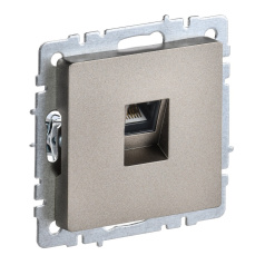 Розетка компьютерная RJ45 IEK BRITE кат. 6 РК11-БрШ шампань [BR-K10-2-K37]
