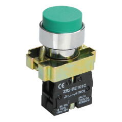 Кнопка управления IEK LAY5-BL31 без подсветки, зеленая 1NO [BBT70-BL-K06]