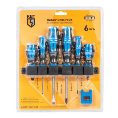 Набор отверток КВТ НО-06-38 МАСТЕР, 6 шт (92360)
