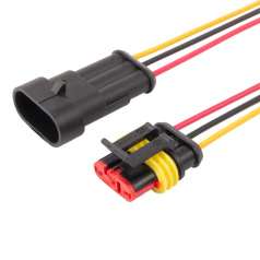 Разъем герметичный автомобильный КВТ РГА-3П с проводом [89508]