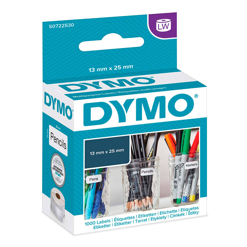 Этикетки Dymo S0722530/11353, 25 x 13 мм, белые (1000 шт)