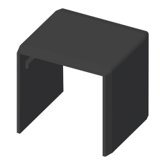 Накладка на стык Kopos LHD 40X40 8642 (FB), черная