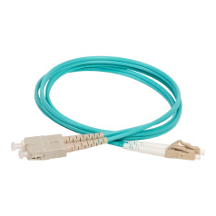 Оптический коммутационный шнур ITK MM, 50/125 (OM3), LC/UPC-SC/UPC, Duplex, 70 м, бирюзовый [FPC5003-LCU-SCU-C2L-70M]