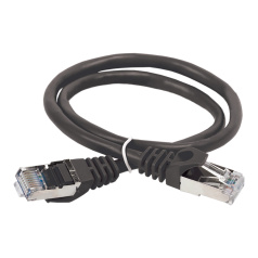 Коммутационный шнур (патч-корд) ITK категория 5E, FTP, LSZH, 1 м, черный [PC09-C5EFL-1M]