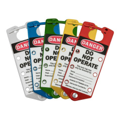 Множители замковые алюминиевые Brady с этикетками «DANGER DO NOT OPERATE», «Only the individual(s) who...», 5 шт [gws65975]
