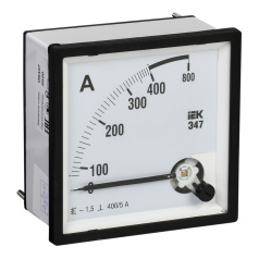 Амперметр IEK Э47 400/5А класс точности 1.5, 72 х 72 мм [IPA10-6-0400-E]