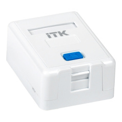 Корпус настенной розетки ITK для установки одного модуля Keystone Jack [CS2-012]