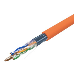 Кабель витая пара F/UTP Rexant, cat 6, 4PR, 23AWG, внутренний, оранжевый, 305 м [01-0151]