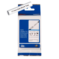 Термоусадочная трубка Brother HSE-241, 17.7 мм, черный на белом [Hse241]