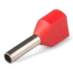 Наконечник штыревой втулочный изолированный двойной КВТ НШВИ(2) 1.0-10 [79465]