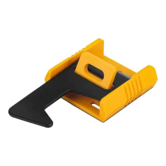 Блокиратор кнопок и рубильников многофункциональный, пластик и сталь, длина фиксатора 80 мм, желтый [gwrD81-9]