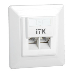 Внутренняя информационная розетка RJ45 ITK кат. 5E FTP 2 порта [CS2-1C5EF-2-1]