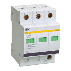 Ограничитель импульсного перенапряжения ОПС1-C УЗИП IEK KARAT 3P [MOP20-3-C]