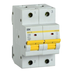 Автоматический выключатель IEK KARAT ВА47-150 2P C 80А 15кА [MVA50-2-080-C]