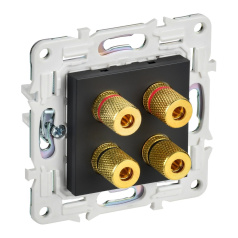 Аудиорозетка IEK SKANDY 4-местная SK-A01Bl черный [SK-S40-K02]
