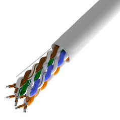 Кабель витая пара U/UTP TOKOV ELECTRIC "TOKOV Light", категория 5E, 4х2х24 AWG, ССA, PVC, серый [TKL-C06-U42CCA-5E-305-PVC]