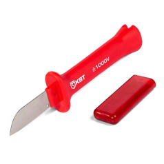 Нож диэлектрический КВТ НМИ-12 ПРАКТИК монтерский с прямым лезвием для работ под напряжением до 1000 В [92313]