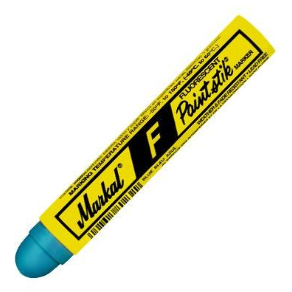 Твердый маркер-краска Markal F Paintstik, флуоресцентный синий, 17 мм [82835]