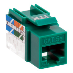 Модуль Keystone Jack ITK, категория 5E UTP 110 IDC 90° зеленый [CS1-1C5EU-11-02]