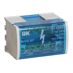 Шины IEK на DIN-рейку (кросс-модуль) ШНК 2х7 L+PEN [YND10-2-07-100]