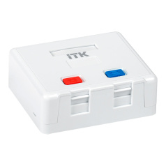 Корпус настенной розетки ITK для установки двух модулей Keystone Jack [CS2-022]