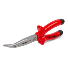 Длинногубцы диэлектрические КВТ ЭКСПЕРТ, 200 мм, изогнутые [87101]