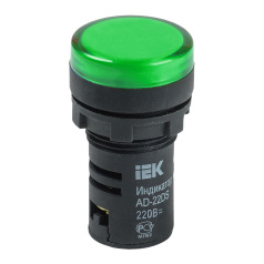 Лампа сигнальная светодиодная, зеленая IEK AD22DS (LED) 36В [BLS10-ADDS-036-K06]