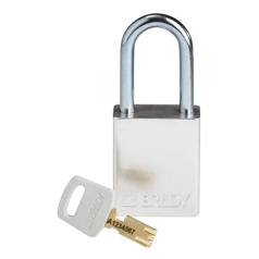 Замок алюминиевый Brady SafeKey со стальной дужкой, 38 мм, Ø 6.4 мм, серебристый [gws150242]
