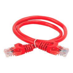 Коммутационный шнур (патч-корд) ITK категория 5E, UTP, LSZH, 0.5 м, красный [PC04-C5EUL-05M]