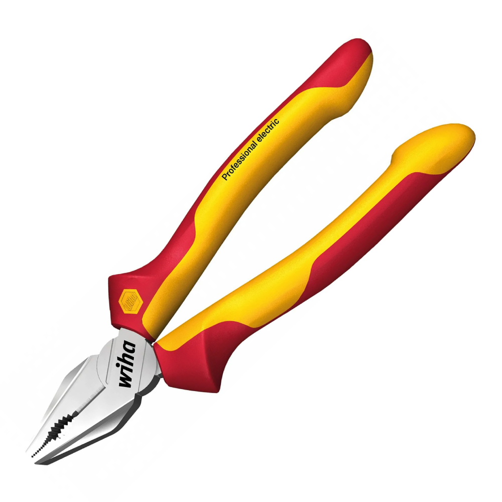Пассатижи диэлектрические Wiha Professional electric с DynamicJoint и OptiGrip, 180 мм [wih26708]