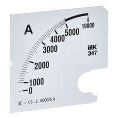 Шкала сменная для амперметра IEK Э47 5000/5А класс точности 1.5, 96 х 96 мм [IPA20D-SC-5000]