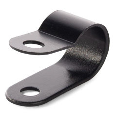 Скоба нейлоновая под саморезы Fortisflex СНК-9, черная (100 шт) [103930]