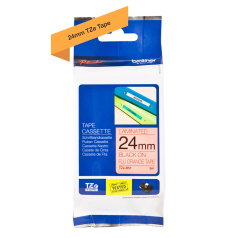 Картридж Brother TZe-B51, 24 мм, черный на флуоресцентном оранжевом [TZeB51]