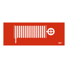 Самоклеящаяся этикетка IEK 240х90 мм, Пожарный кран/стрелка [LPC10-1-24-09-PKRAN]