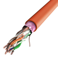 Кабель витая пара ITK F/UTP, категория 5E, 2х2х0.52, нг(А)-FRLS, оранжевый, 305 м [LC1-C5E02-357]