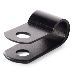 Скоба нейлоновая под саморезы Fortisflex СНК-6, черная (100 шт) [103929]