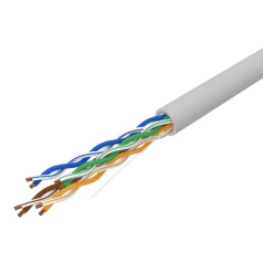 Кабель витая пара U/UTP Rexant, cat 5e, 4PR, 24AWG, внутренний, многожильный, серый, 305 м [01-0044]
