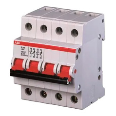 Рубильник ABB 4п E204r 100A рычаг красный [2CDE284001R0100]