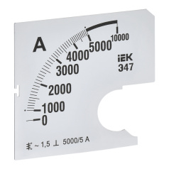 Шкала сменная для амперметра IEK Э47 5000/5А класс точности 1.5, 72 х 72 мм [IPA10D-SC-5000]