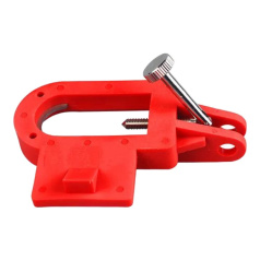 Блокиратор флажковых автоматов удлиненный, размер флажка до 45х20 мм, ширина паза от 41 мм, красный [gwrD16]