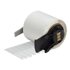 Термостойкие этикетки Brady M6‐108‐461 полиэстер, 4.75 х 38.1 мм, белые/прозрачные [brd173702]