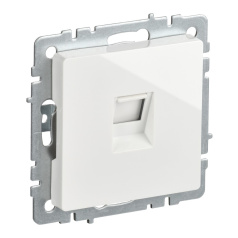 Розетка компьютерная RJ45 IEK BRITE кат. 5E РК10-БрБ белый [BR-K10-1-K01-PRO]