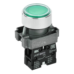 Кнопка управления IEK LA167-BAF31 Ø 22 мм, 1NO, зеленая [BBT20-BAF31-1-22-67-K06]