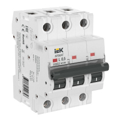 Автоматический выключатель IEK ARMAT M10N 3P L 0.5А [AR-M10N-3-L0D5]