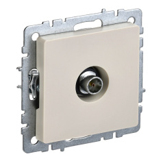 Розетка TV IEK BRITE оконечная РТВ11-0-БрКр бежевый [BR-A10-O-K10]