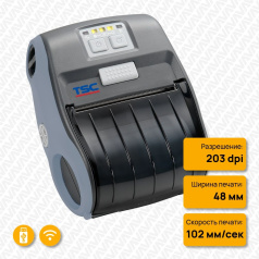 Портативный принтер TSC Alpha-3R, 203 dpi, WiFi [99-048A074-0402]