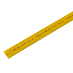 Термоусаживаемая трубка Rexant 15.0/7.5 мм, желтая, усадка 2:1, с подавлением горения, нарезка по 1 м [21-5002]
