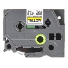 Самоламинирующаяся лента Brother TZe-SL651, 24 мм, черный на желтом [TZeSL651]